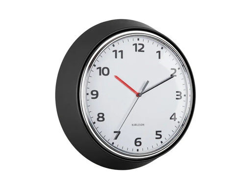 Karlsson Modern Retro Wall Clock - Black - LemonSalt