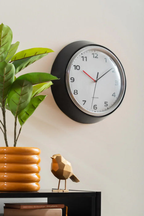 Karlsson Modern Retro Wall Clock - Black - LemonSalt
