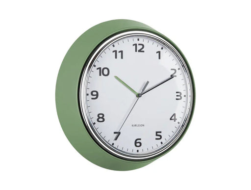 Karlsson Modern Retro Wall Clock - Jungle Green - LemonSalt