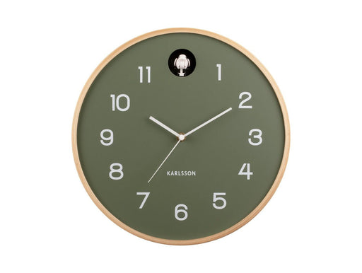 Karlsson Natural Cuckoo Wall Clock - Jungle Green | {{ collection.title }}