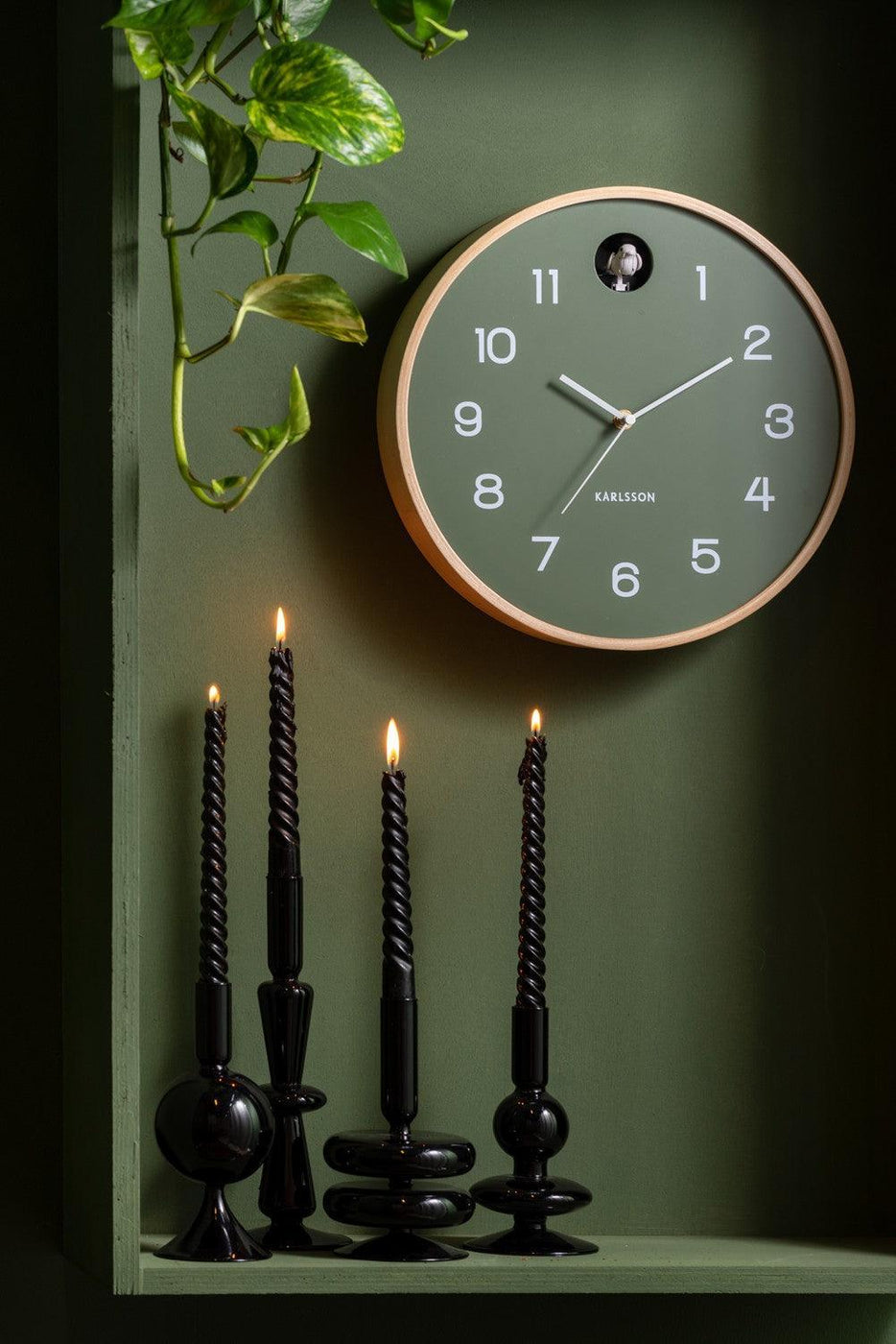Karlsson Natural Cuckoo Wall Clock Jungle Green Wall Clock Buy