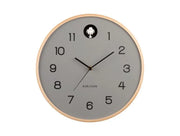 Karlsson Natural Cuckoo Wall Clock - Mouse grey