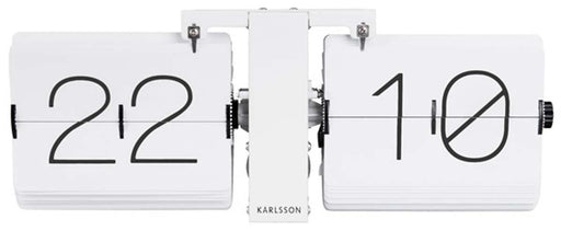 Karlsson No Case Flip Clock - White | {{ collection.title }}
