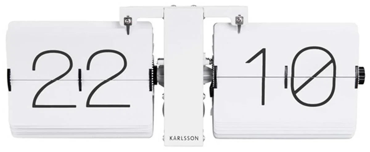 Karlsson No Case Flip Clock - White