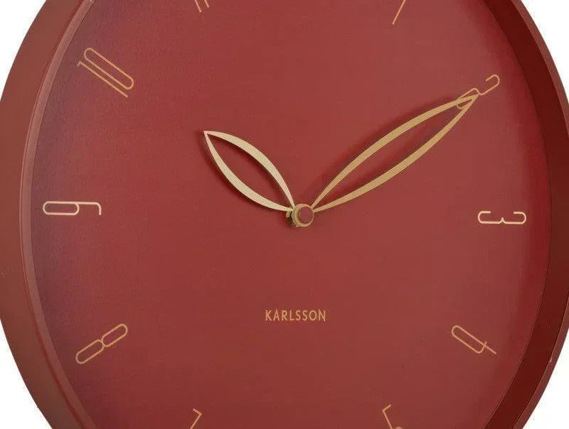 Karlsson Petals Wall Clock - Red Ochre - LemonSalt