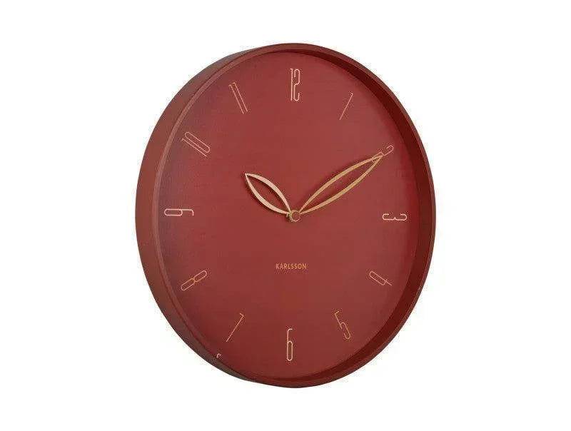 Karlsson Petals Wall Clock - Red Ochre - LemonSalt