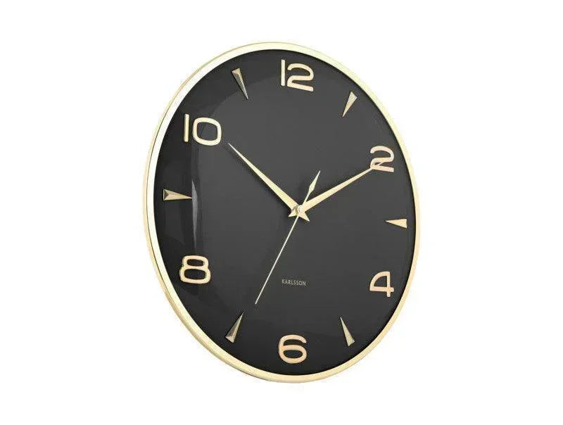 Karlsson Sienna Glow Wall Clock - Black - LemonSalt