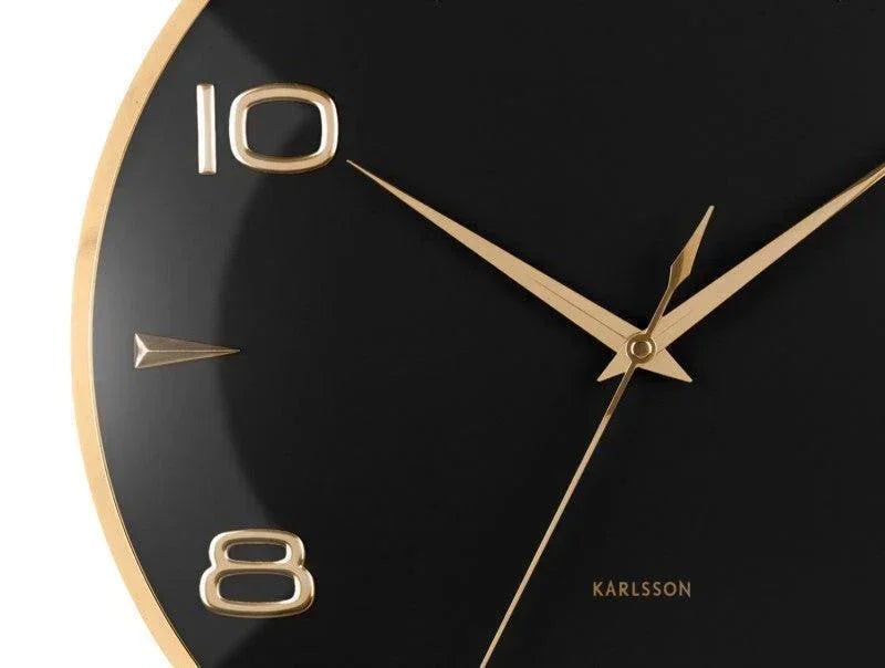 Karlsson Sienna Glow Wall Clock - Black - LemonSalt