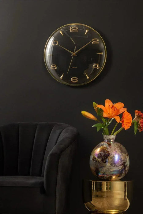 Karlsson Sienna Glow Wall Clock - Black - LemonSalt