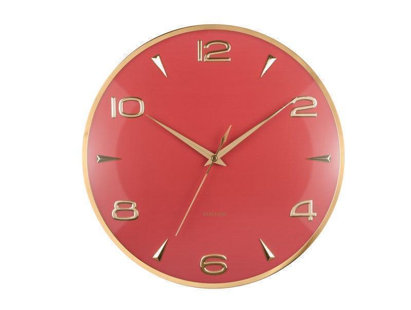 Karlsson Sienna Glow Wall Clock - Red Ochre - LemonSalt