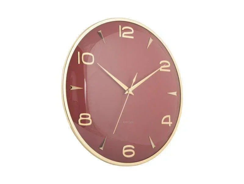 Karlsson Sienna Glow Wall Clock - Red Ochre - LemonSalt