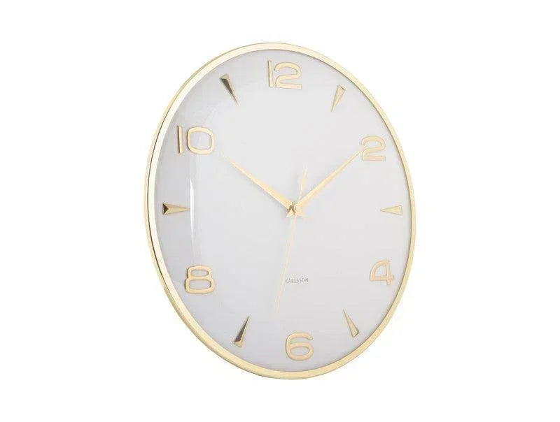 Karlsson Sienna Glow Wall Clock - White - LemonSalt