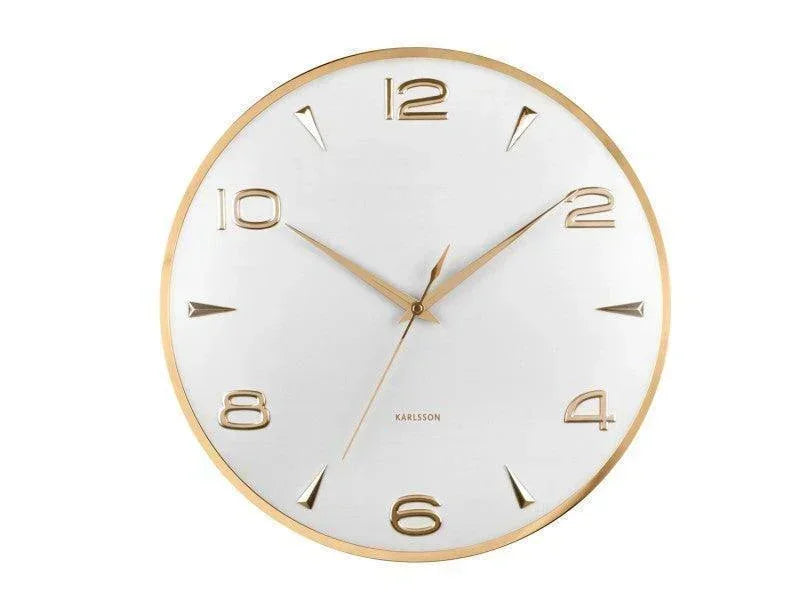 Karlsson Sienna Glow Wall Clock - White - LemonSalt