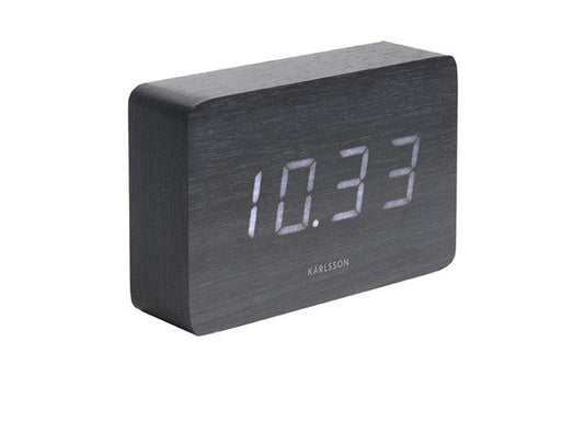Karlsson Square Alarm Clock - Black | {{ collection.title }}