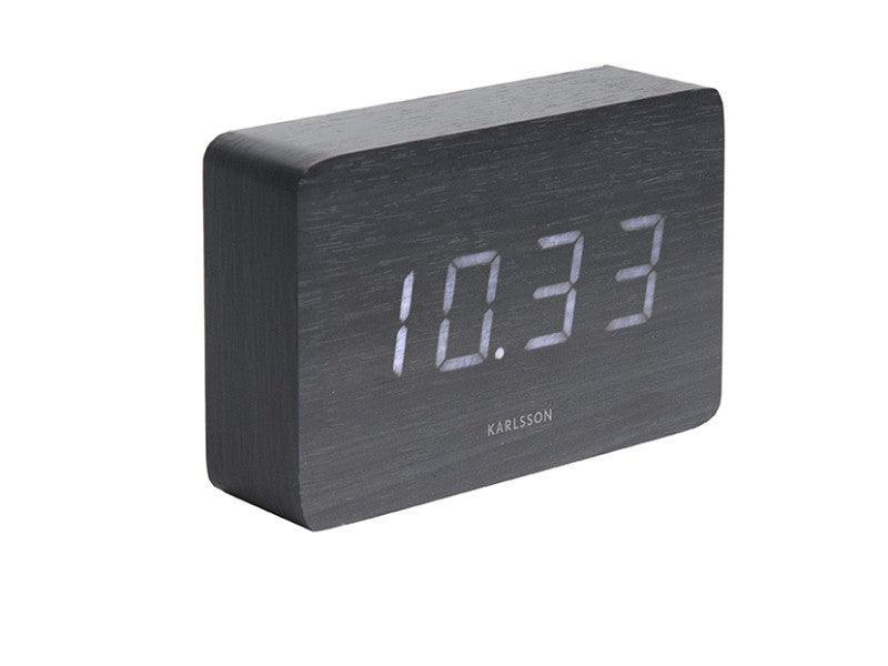 Karlsson Square Alarm Clock - Black