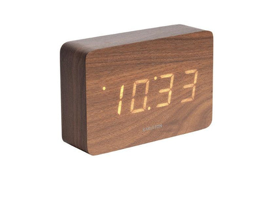 Karlsson Square Alarm Clock - Dark wood | {{ collection.title }}