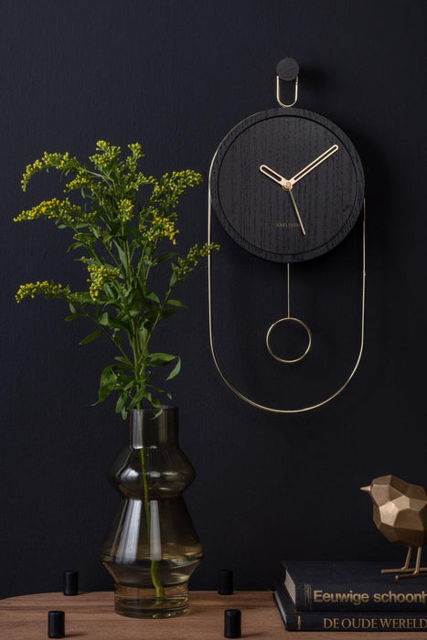Karlsson Swing Pendulum Wall Clock - Black