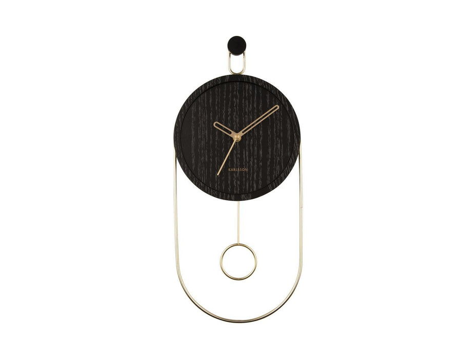Karlsson Swing Pendulum Wall Clock - Black