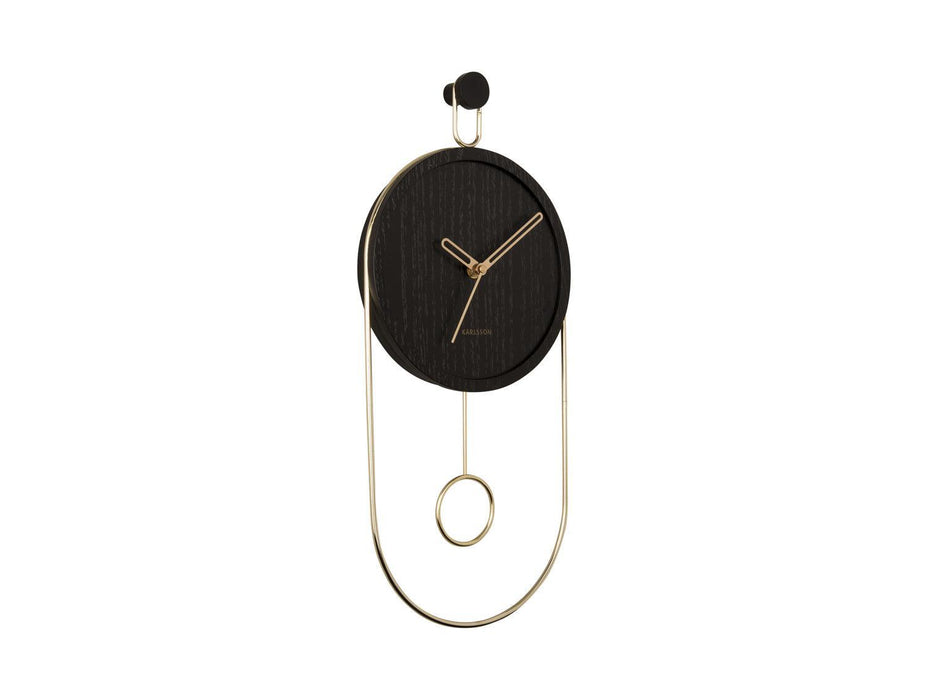 Karlsson Swing Pendulum Wall Clock - Black