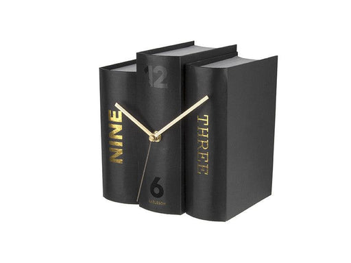 Karlsson Table Clock Book - Black - LemonSalt