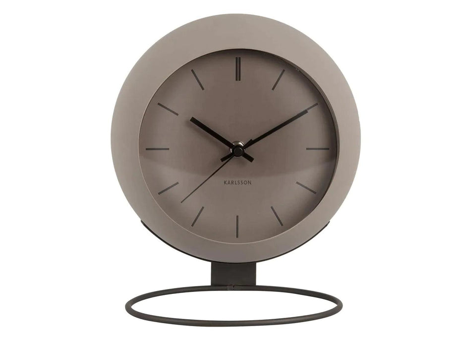 Karlsson Table Clock - Nirvana Globe - Dark Warm grey | {{ collection.title }}