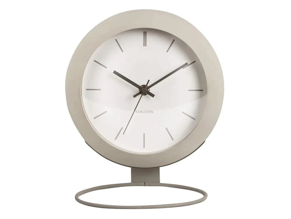 Karlsson Table Clock - Nirvana Globe - Warm grey