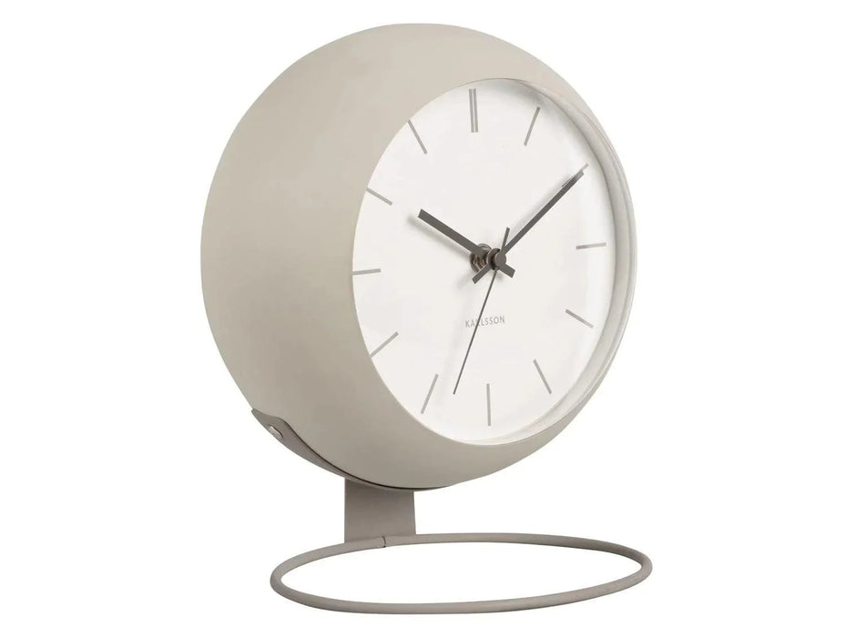 Karlsson Table Clock - Nirvana Globe - Warm grey
