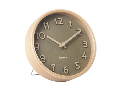 Karlsson Table Clock - Pure Wood - Moss Green | {{ collection.title }}