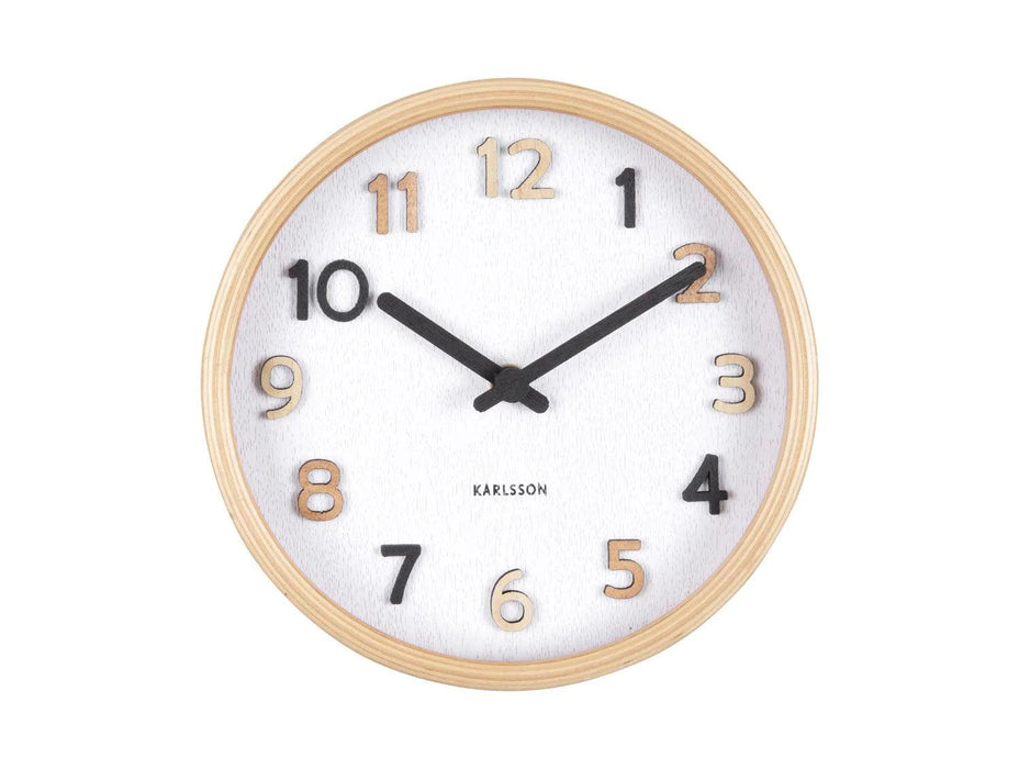 Karlsson Table Clock - Pure Wood - Multicoloured | {{ collection.title }}