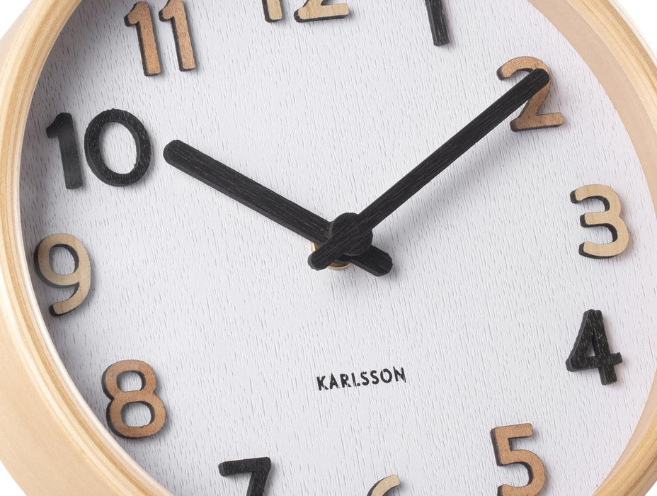 Karlsson Table Clock - Pure Wood - Multicoloured