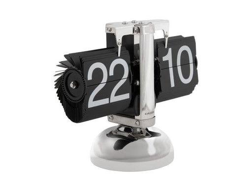 Karlsson Table Clock Small Flip - Chrome | {{ collection.title }}