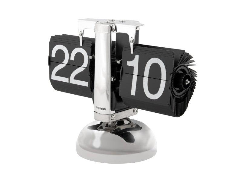 Karlsson Table Clock Small Flip - Chrome | {{ collection.title }}