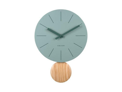 Karlsson Wall Clock Arlo pendulum - Jade Green - LemonSalt