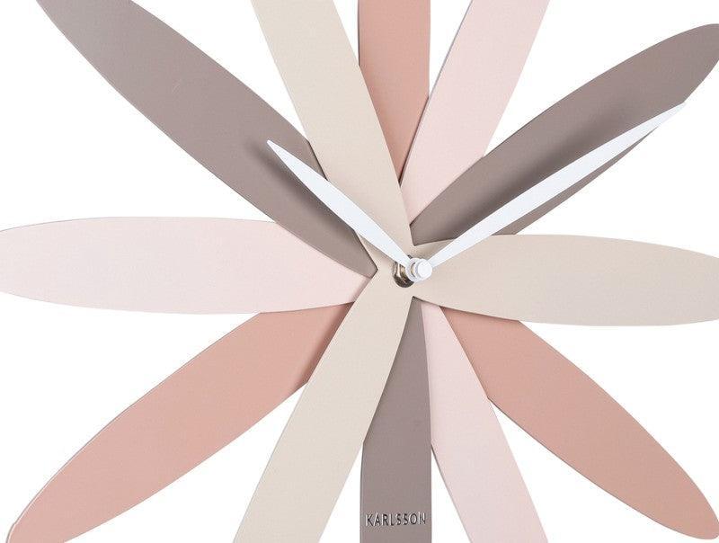 Karlsson Wall Clock Bloom Metal - Pink