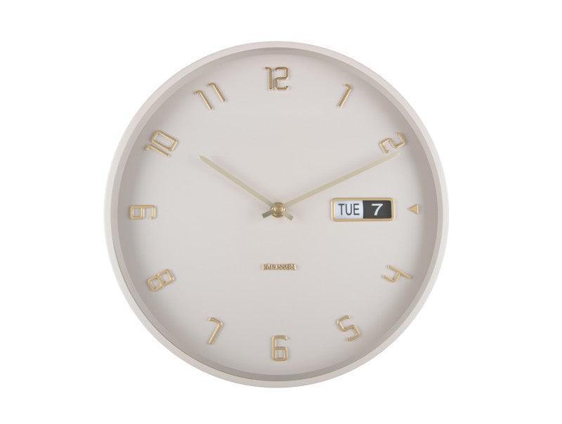 Karlsson Wall Clock Data Flip - warm grey