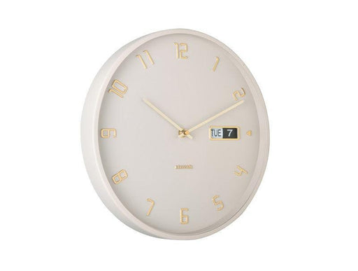 Karlsson Wall Clock Data Flip - warm grey - LemonSalt