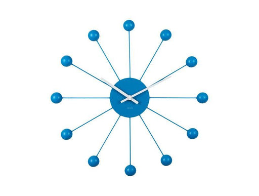 Karlsson Wall Clock Funky Spider - Bright Blue | {{ collection.title }}