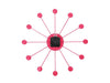 Karlsson Wall Clock Funky Spider - Bright Pink | {{ collection.title }}