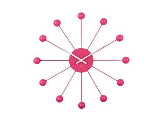 Karlsson Wall Clock Funky Spider - Bright Pink - LemonSalt