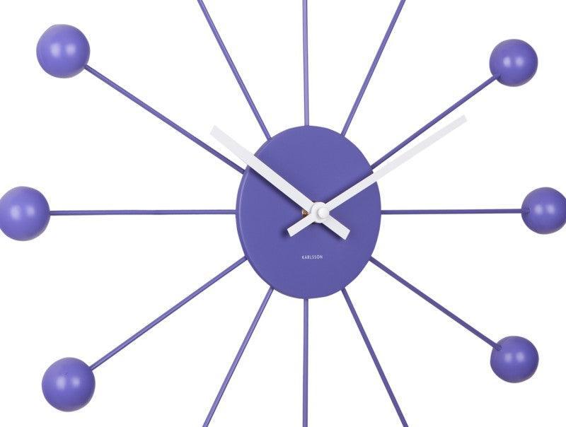 Karlsson Wall Clock Funky Spider - Bright Purple