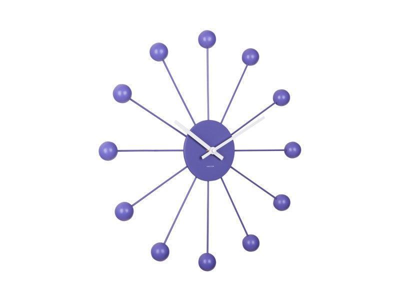 Karlsson Wall Clock Funky Spider - Bright Purple