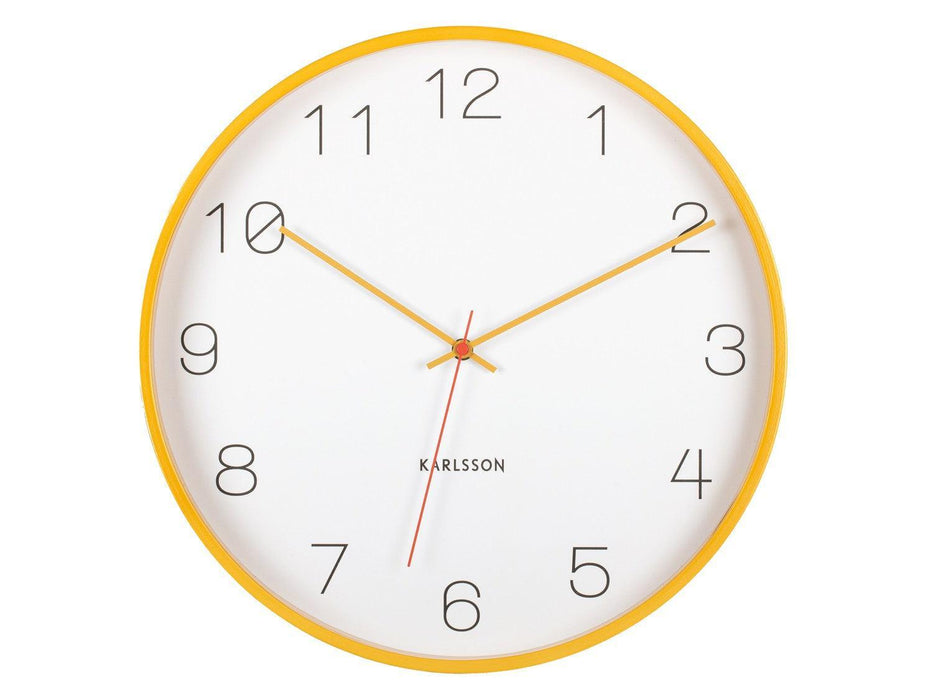 Karlsson Wall Clock Joy - Ochre Yellow