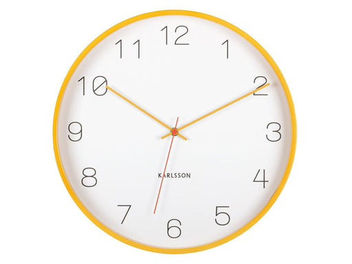 Karlsson Wall Clock Joy - Ochre Yellow - LemonSalt