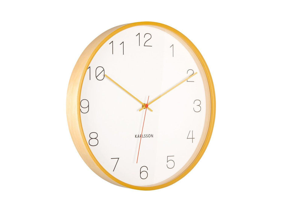 Karlsson Wall Clock Joy - Ochre Yellow