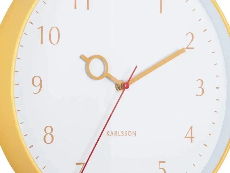 Karlsson Wall Clock Loupe PP - Ochre Yellow