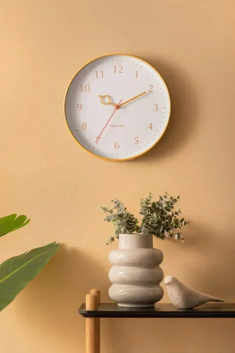 Karlsson Wall Clock Loupe PP - Ochre Yellow