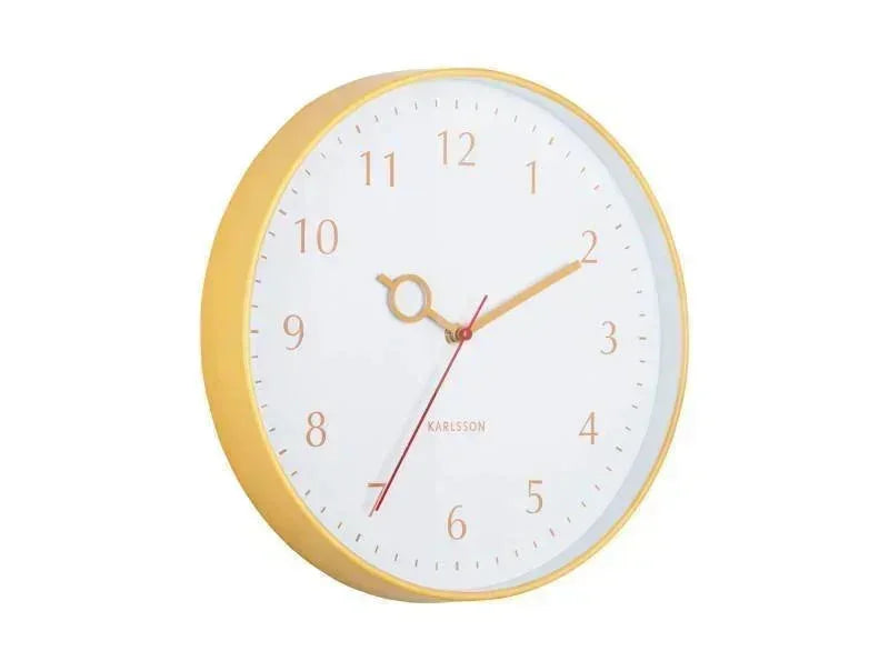 Karlsson Wall Clock Loupe PP - Ochre Yellow