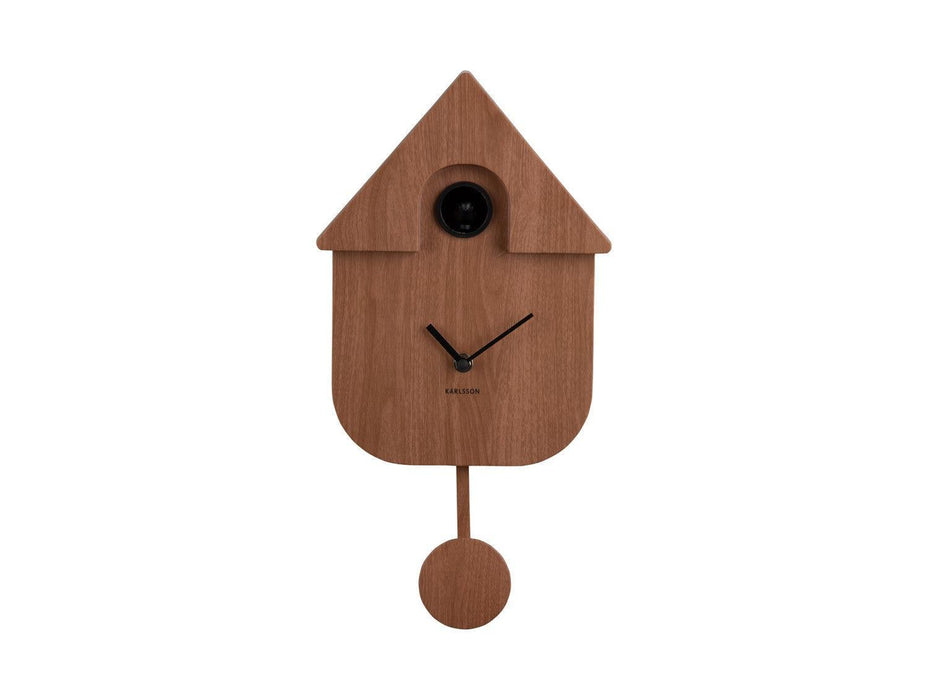 Karlsson Wall clock Modern Cuckoo - Dark wood