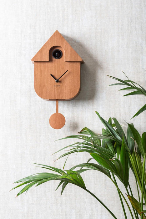 Karlsson Wall clock Modern Cuckoo - Dark wood