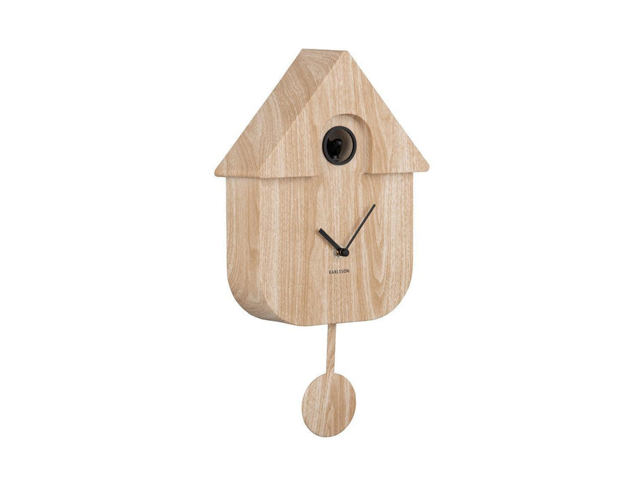 Karlsson Wall clock Modern Cuckoo - Light wood